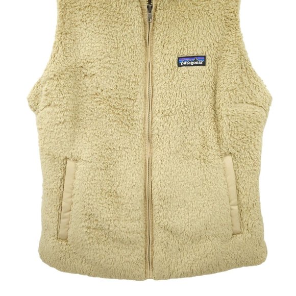 Patagonia Los Gatos Vest Womens Size M High Pile Fleece Full Zip Khaki 25215 - Picture 10 of 12
